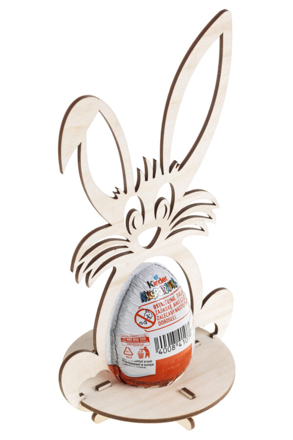 Drewniany zając na Kinder jajko z imieniem