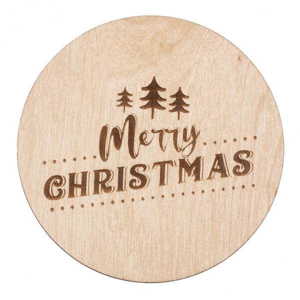 Drewniana podkładka z grawerem - personalizowana z logo firmy 10szt.