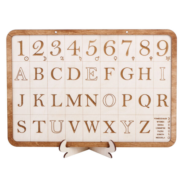 Drewniana tablica numerologiczna - dla amatora i profesjonalisty