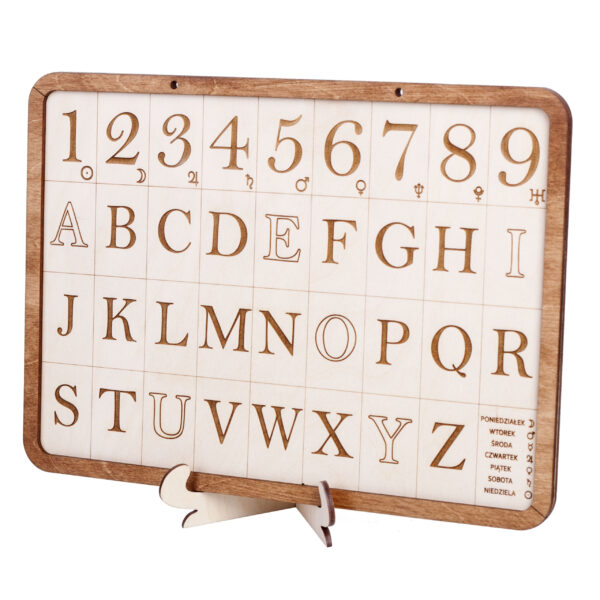 Drewniana tablica numerologiczna - dla amatora i profesjonalisty