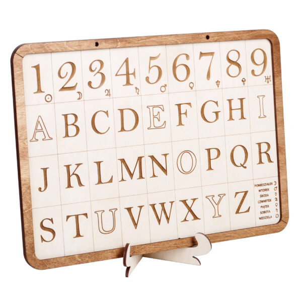 Drewniana tablica numerologiczna - dla amatora i profesjonalisty