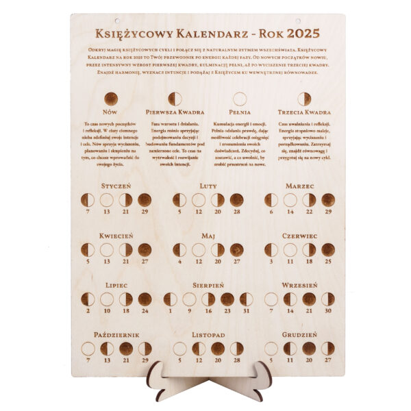 Kalendarz księżycowy na rok 2025 - naturalny przewodnik po fazach ksieżyca
