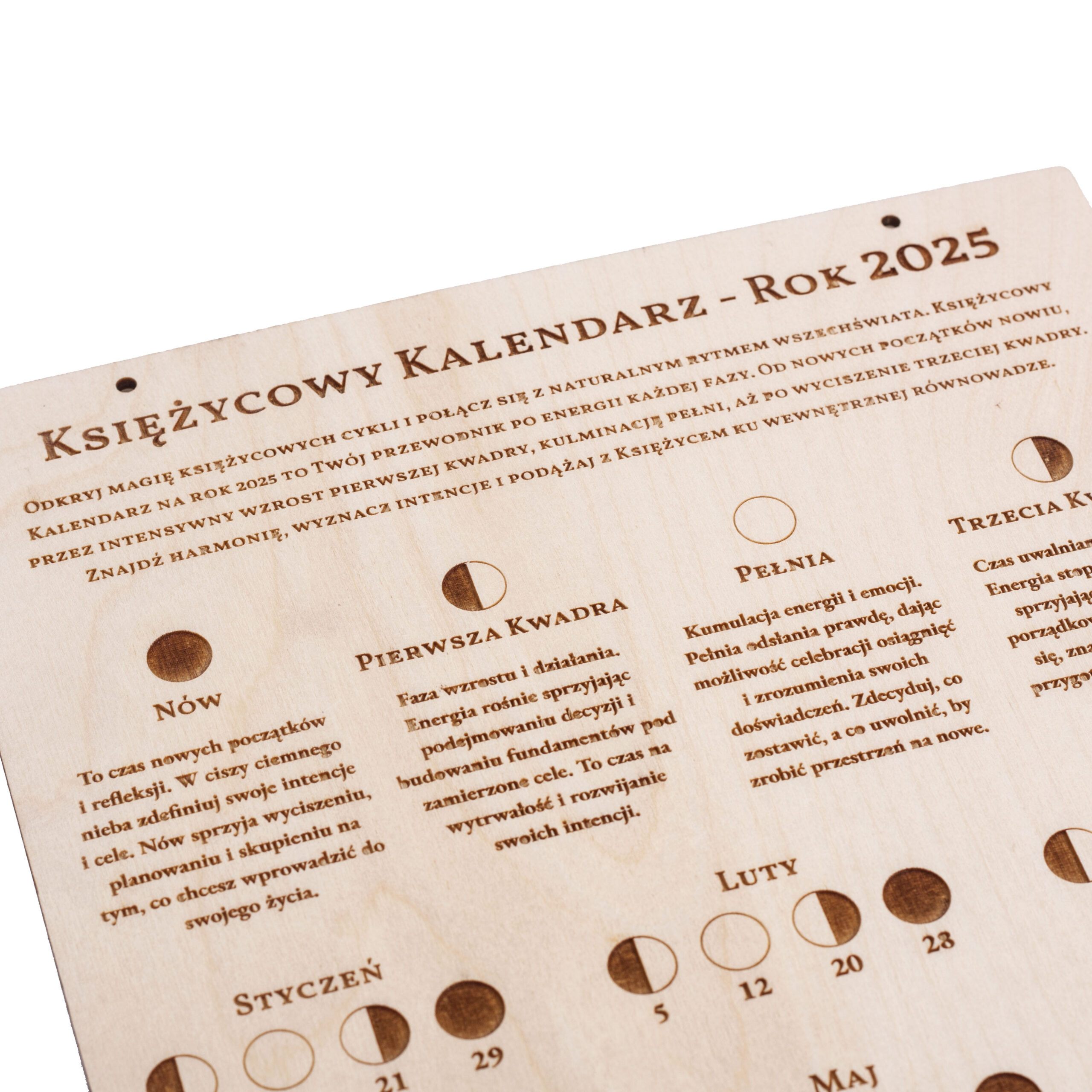Kalendarz księżycowy na rok 2025 - naturalny przewodnik po fazach ksieżyca - obrazek 2