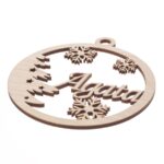 Drewniana bombka na choinkę z imieniem