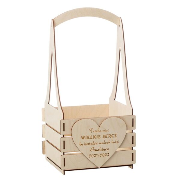 Drewniane nosidło na kwiaty