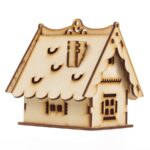 Domek lampion opalany + świeczka led z baterią