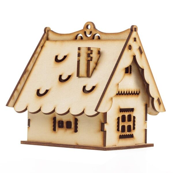 Domek lampion opalany + świeczka led z baterią