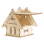 Domek lampion szlifowany + świeczka led z baterią