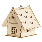 Domek lampion szlifowany + świeczka led z baterią