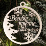 Drewniana bombka na choinkę z imieniem